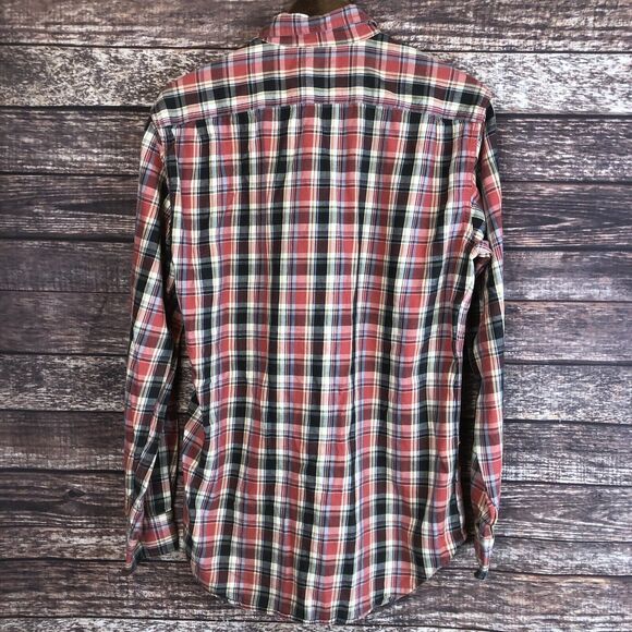 Lucky Brand Mens‎ Multicolor Red Plaid Button Long Sleeve Flannel Size Medium - Picture 3 of 12